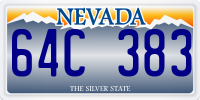 NV license plate 64C383