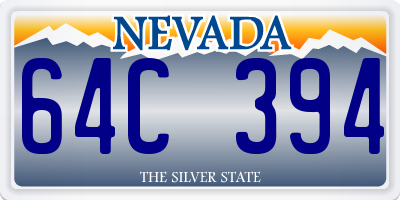 NV license plate 64C394