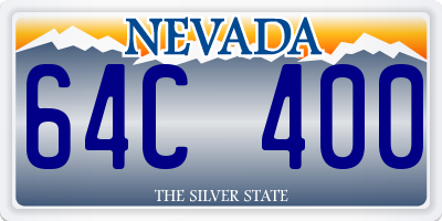 NV license plate 64C400