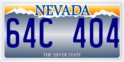 NV license plate 64C404