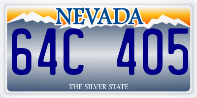 NV license plate 64C405
