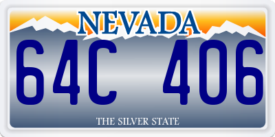 NV license plate 64C406