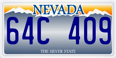 NV license plate 64C409