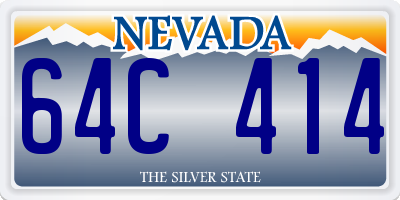 NV license plate 64C414