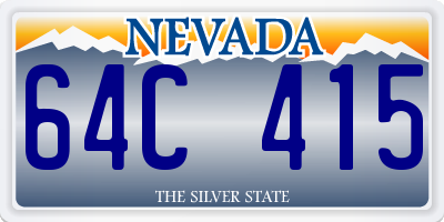 NV license plate 64C415