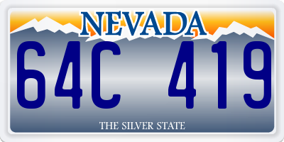 NV license plate 64C419
