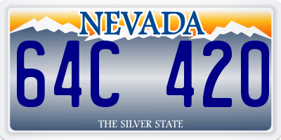 NV license plate 64C420