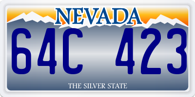 NV license plate 64C423