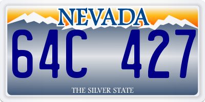 NV license plate 64C427