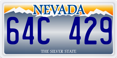 NV license plate 64C429