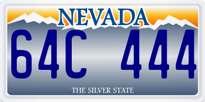 NV license plate 64C444
