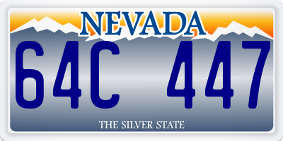NV license plate 64C447