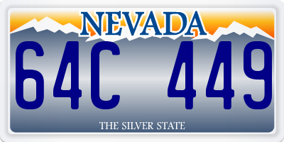 NV license plate 64C449