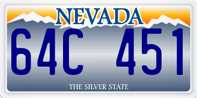 NV license plate 64C451