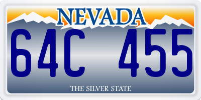 NV license plate 64C455