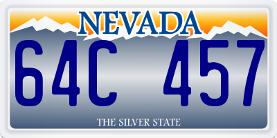NV license plate 64C457
