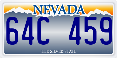 NV license plate 64C459