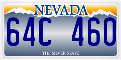 NV license plate 64C460