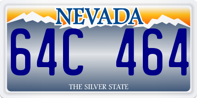 NV license plate 64C464