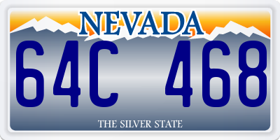 NV license plate 64C468