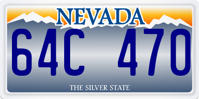 NV license plate 64C470