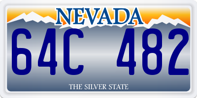 NV license plate 64C482