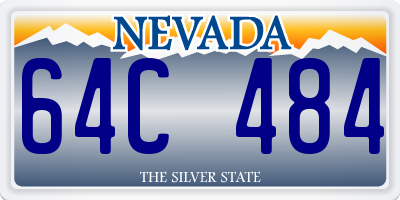 NV license plate 64C484