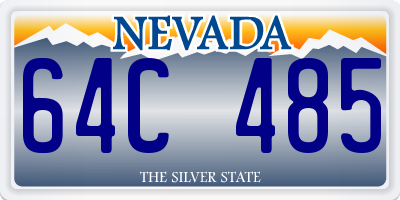 NV license plate 64C485