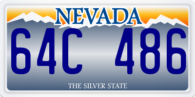 NV license plate 64C486