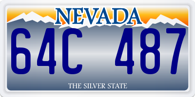 NV license plate 64C487