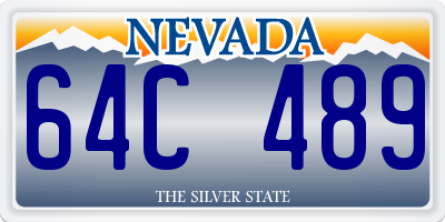 NV license plate 64C489