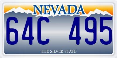 NV license plate 64C495