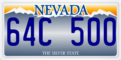 NV license plate 64C500