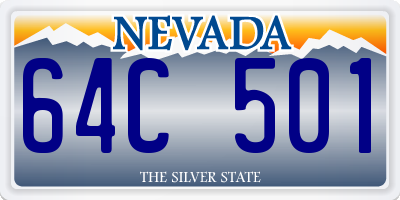 NV license plate 64C501