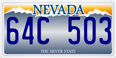 NV license plate 64C503