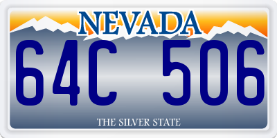 NV license plate 64C506