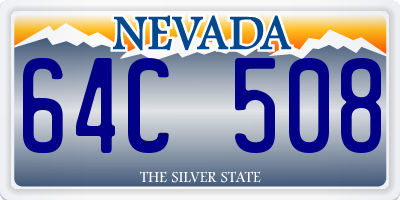 NV license plate 64C508