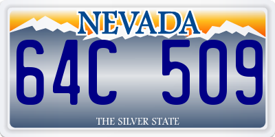 NV license plate 64C509
