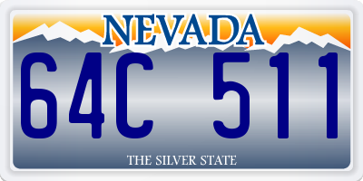 NV license plate 64C511