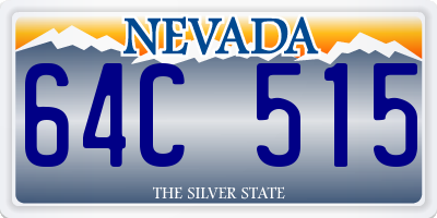 NV license plate 64C515