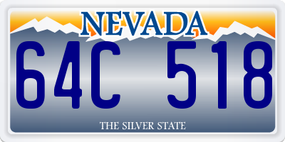 NV license plate 64C518