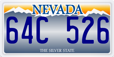 NV license plate 64C526