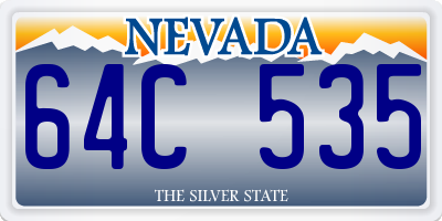NV license plate 64C535