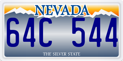 NV license plate 64C544