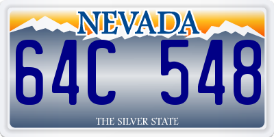 NV license plate 64C548