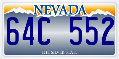 NV license plate 64C552