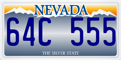 NV license plate 64C555