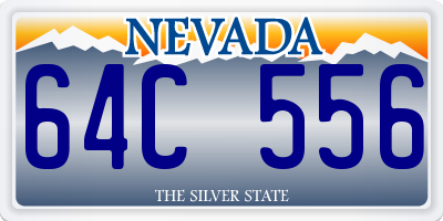 NV license plate 64C556
