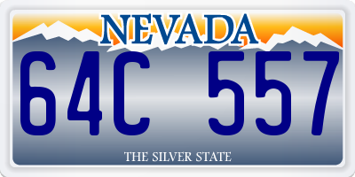 NV license plate 64C557