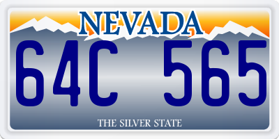 NV license plate 64C565